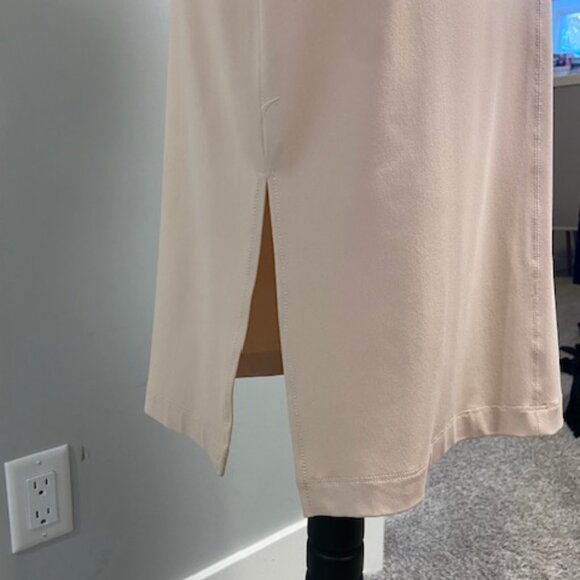 Iris Setlakwe Luxury Blush Pink Knee-Length Pencil Skirt with Side Slits - S - Picture 4 of 8